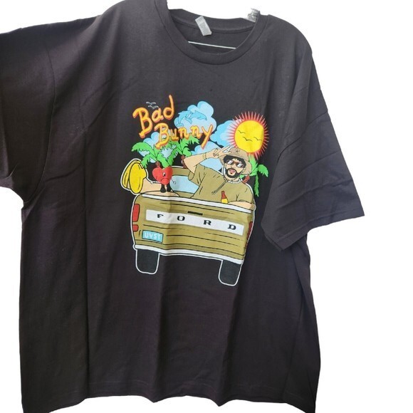 Bad Bunny Shirt 3XL Men’s BLACK T Shirt - Picture 2 of 9